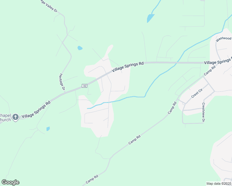 map of restaurants, bars, coffee shops, grocery stores, and more near 120 Lee Street in Springville