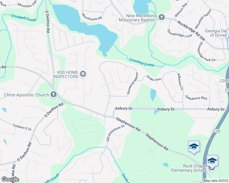 map of restaurants, bars, coffee shops, grocery stores, and more near 861 Bristol Way in Lithonia