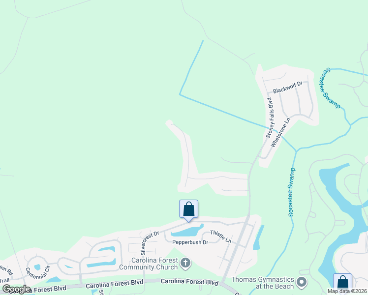 map of restaurants, bars, coffee shops, grocery stores, and more near 2352 Seneca Ridge Drive in Myrtle Beach