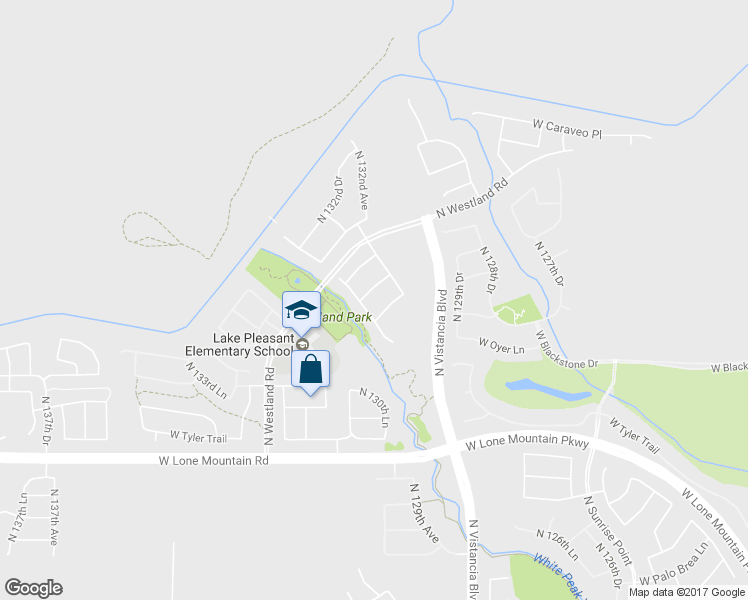 map of restaurants, bars, coffee shops, grocery stores, and more near 31667 North 131st Drive in Peoria