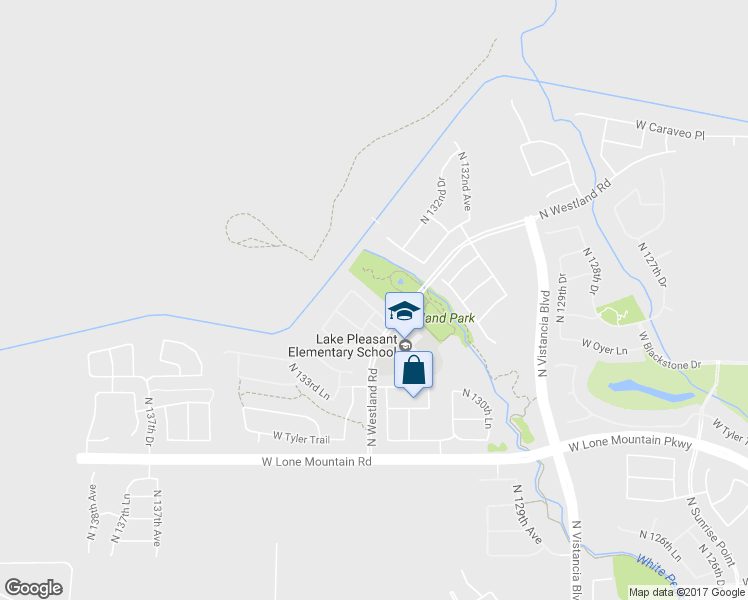 map of restaurants, bars, coffee shops, grocery stores, and more near 13340 West Via Caballo Blanco in Peoria