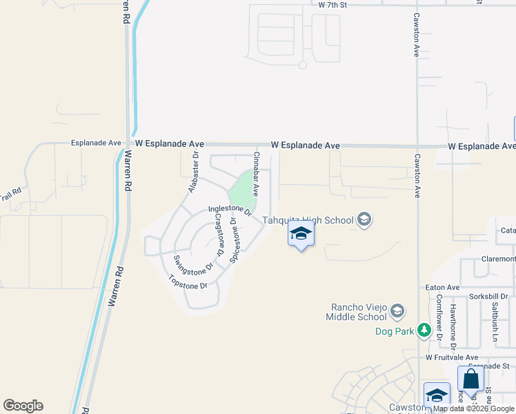 map of restaurants, bars, coffee shops, grocery stores, and more near 1316 Cinnabar Avenue in Hemet