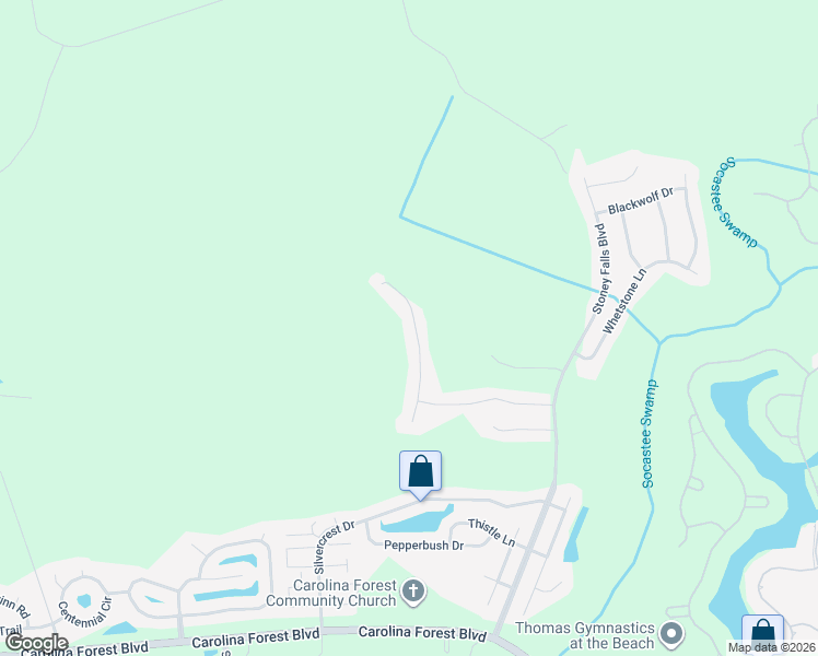 map of restaurants, bars, coffee shops, grocery stores, and more near 2352 Seneca Ridge Drive in Myrtle Beach