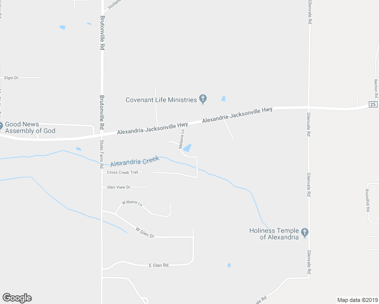 map of restaurants, bars, coffee shops, grocery stores, and more near 205 Melanie Lane in Alexandria