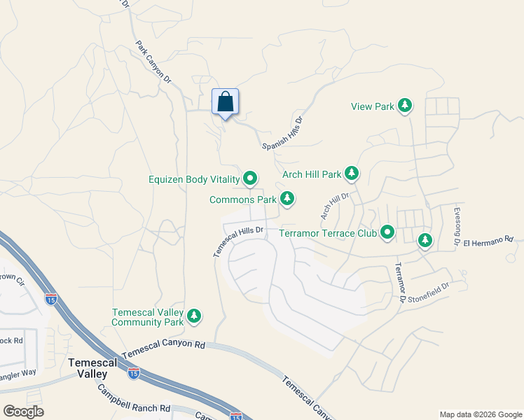 map of restaurants, bars, coffee shops, grocery stores, and more near 24241 Flora Road in Corona