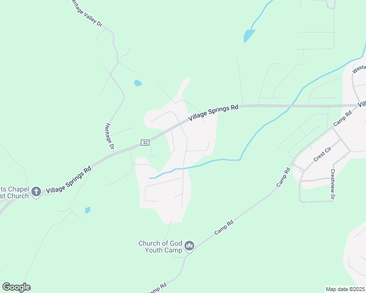 map of restaurants, bars, coffee shops, grocery stores, and more near 170 Crawford Drive in Springville