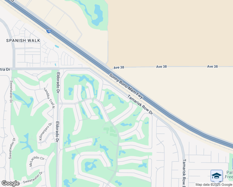 map of restaurants, bars, coffee shops, grocery stores, and more near 38417 Nasturtium Way in Palm Desert