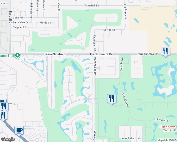 map of restaurants, bars, coffee shops, grocery stores, and more near 3 Surrey Court in Rancho Mirage