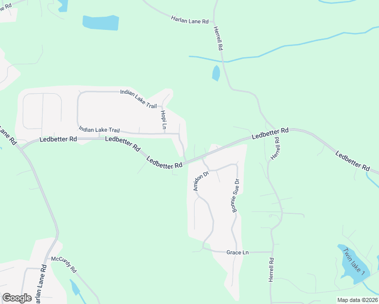 map of restaurants, bars, coffee shops, grocery stores, and more near 439 Ledbetter Road in Villa Rica