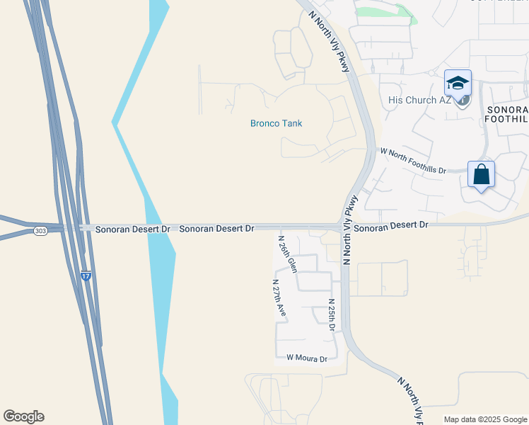map of restaurants, bars, coffee shops, grocery stores, and more near 31328 North 26th Glen in Phoenix