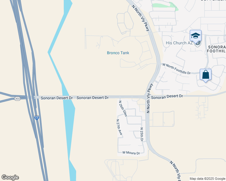 map of restaurants, bars, coffee shops, grocery stores, and more near 31328 North 26th Glen in Phoenix