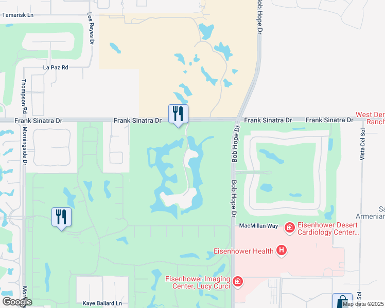 map of restaurants, bars, coffee shops, grocery stores, and more near 910 Island Drive in Rancho Mirage