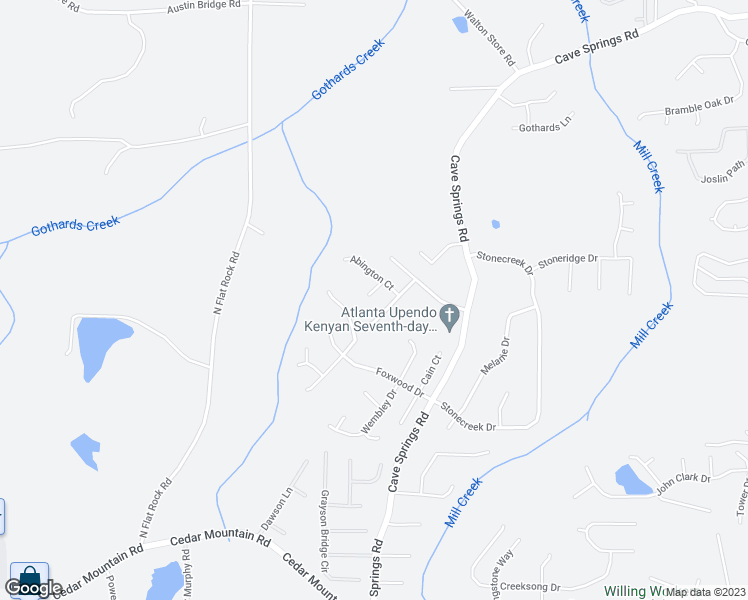 map of restaurants, bars, coffee shops, grocery stores, and more near 1382 Danby Court in Douglasville