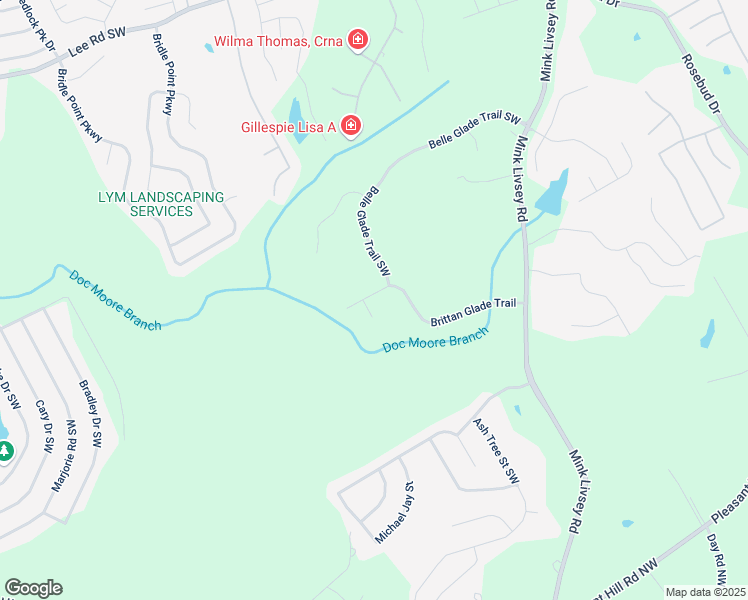map of restaurants, bars, coffee shops, grocery stores, and more near 4000 Brittan Glade Trail in Snellville