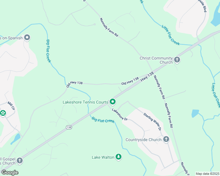 map of restaurants, bars, coffee shops, grocery stores, and more near 2618 Old Highway 138 in Monroe