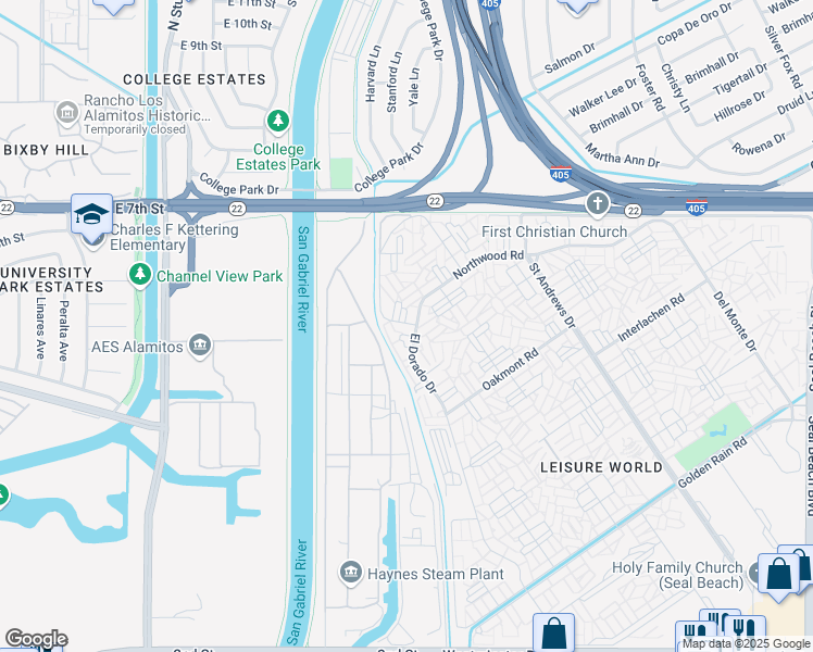 map of restaurants, bars, coffee shops, grocery stores, and more near in Seal Beach