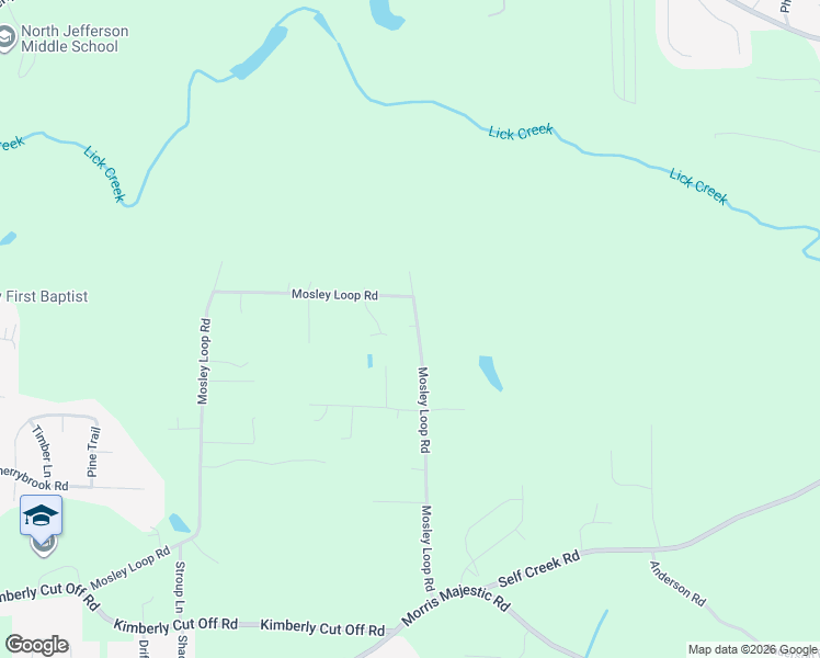 map of restaurants, bars, coffee shops, grocery stores, and more near 9401 Mosley Loop Road in Morris