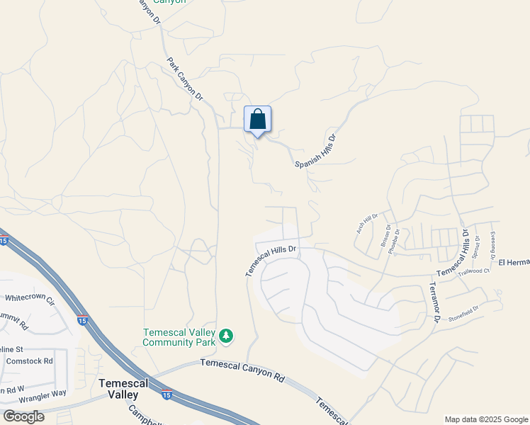 map of restaurants, bars, coffee shops, grocery stores, and more near 11257 Finders Court in Corona