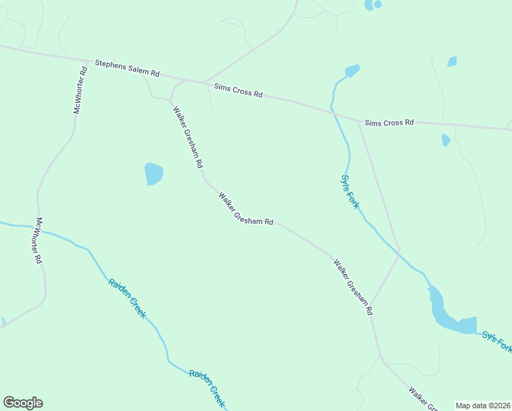 map of restaurants, bars, coffee shops, grocery stores, and more near 155 Walker Gresham Road in Stephens