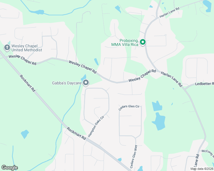 map of restaurants, bars, coffee shops, grocery stores, and more near 712 Oakmont Trail in Villa Rica
