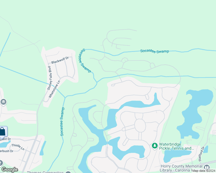 map of restaurants, bars, coffee shops, grocery stores, and more near 2901 Moss Bridge Lane in Myrtle Beach