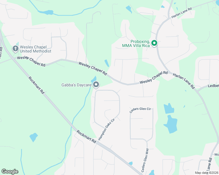 map of restaurants, bars, coffee shops, grocery stores, and more near 237 Hampton Oaks Circle in Villa Rica