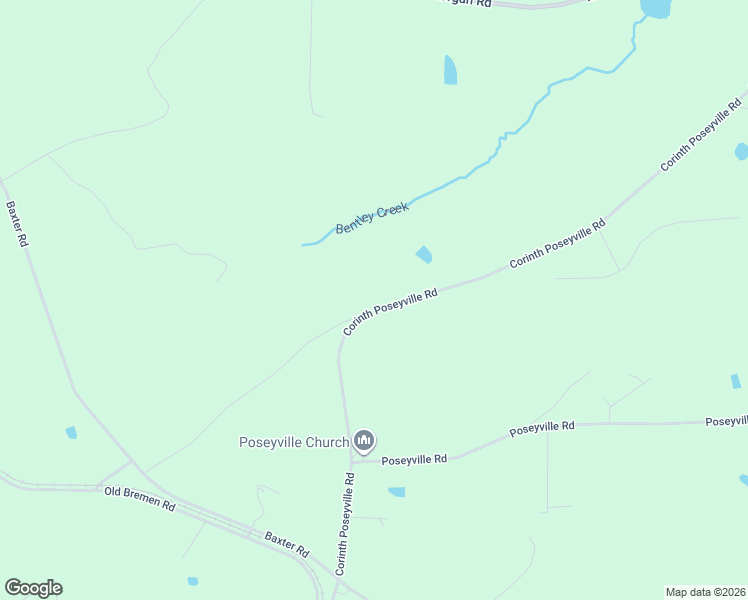 map of restaurants, bars, coffee shops, grocery stores, and more near 990 Corinth Poseyville Road in Bremen