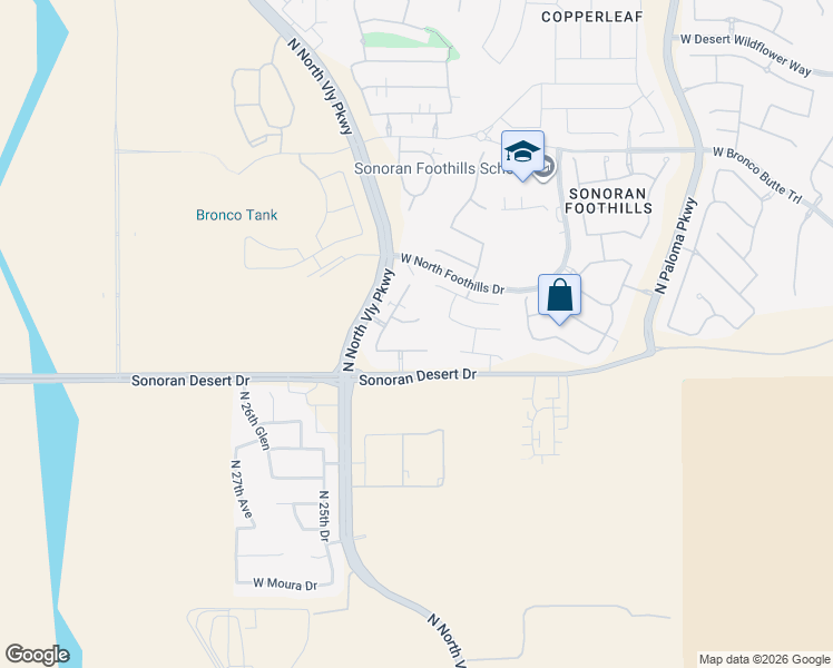 map of restaurants, bars, coffee shops, grocery stores, and more near 2347 West Whisper Rock Trail in Phoenix