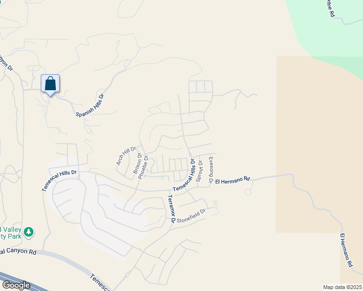 map of restaurants, bars, coffee shops, grocery stores, and more near 11800 Starlily Court in Corona