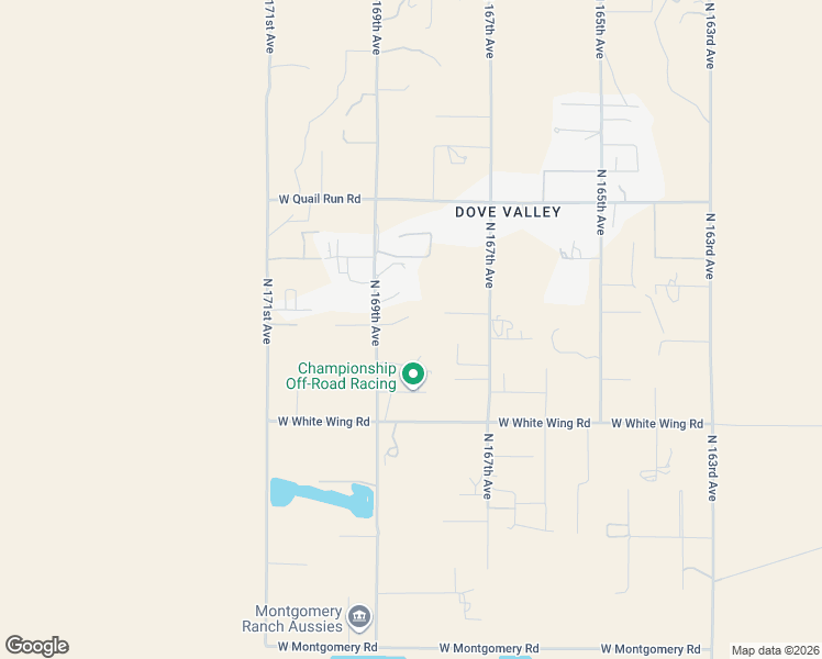map of restaurants, bars, coffee shops, grocery stores, and more near 31637 North 169th Avenue in Sun City West