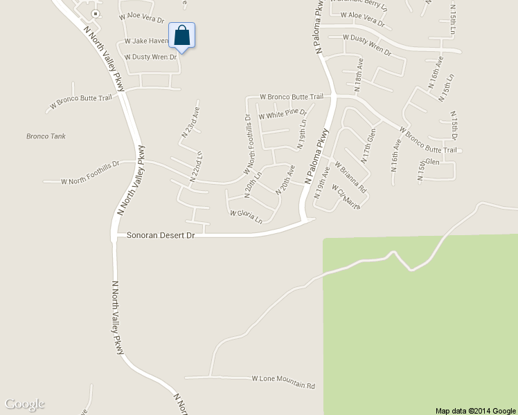 map of restaurants, bars, coffee shops, grocery stores, and more near 2025 West Whisper Rock Trail in Phoenix