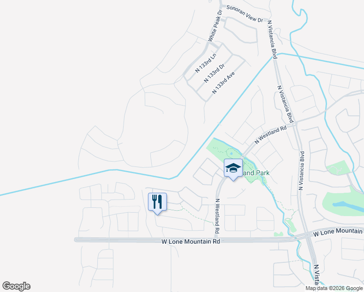 map of restaurants, bars, coffee shops, grocery stores, and more near White Peak in Peoria