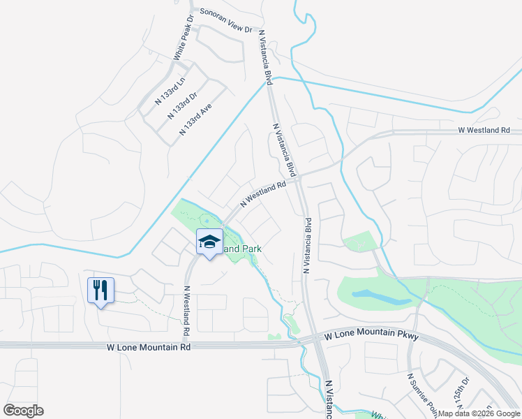 map of restaurants, bars, coffee shops, grocery stores, and more near 31693 North 131st Drive in Peoria