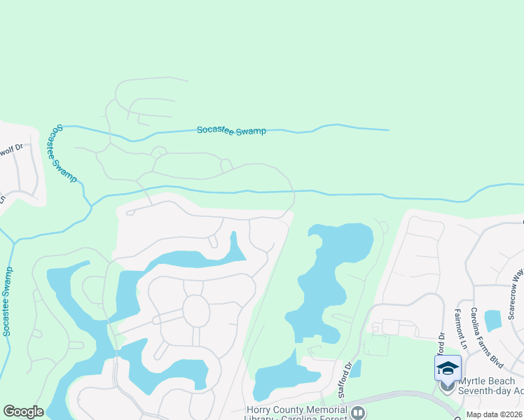 map of restaurants, bars, coffee shops, grocery stores, and more near 3081 Moss Bridge Lane in Myrtle Beach