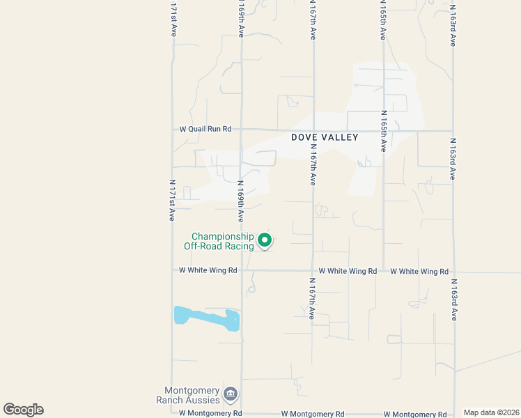map of restaurants, bars, coffee shops, grocery stores, and more near 31637 North 169th Avenue in Sun City West