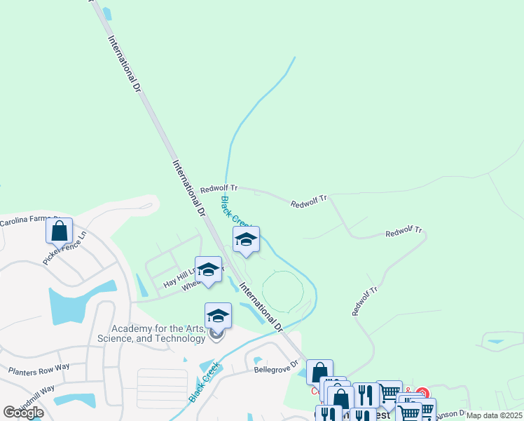 map of restaurants, bars, coffee shops, grocery stores, and more near 801 Redwolf Tr in Myrtle Beach