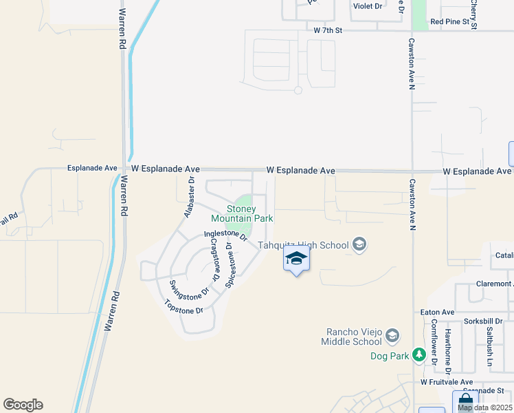map of restaurants, bars, coffee shops, grocery stores, and more near 1390 Cinnabar Avenue in Hemet