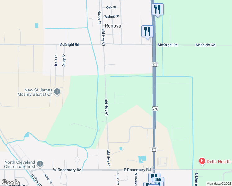 map of restaurants, bars, coffee shops, grocery stores, and more near Brown Drive in Cleveland