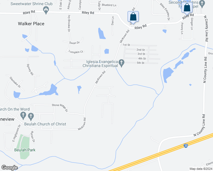 map of restaurants, bars, coffee shops, grocery stores, and more near 3293 Stoneybrook Drive in Douglasville