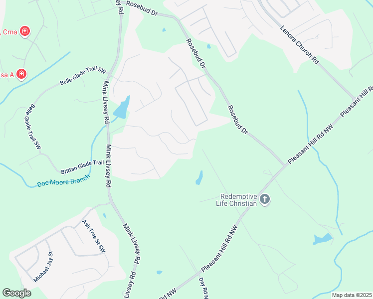 map of restaurants, bars, coffee shops, grocery stores, and more near 4976 Notting Glen Southwest in Snellville
