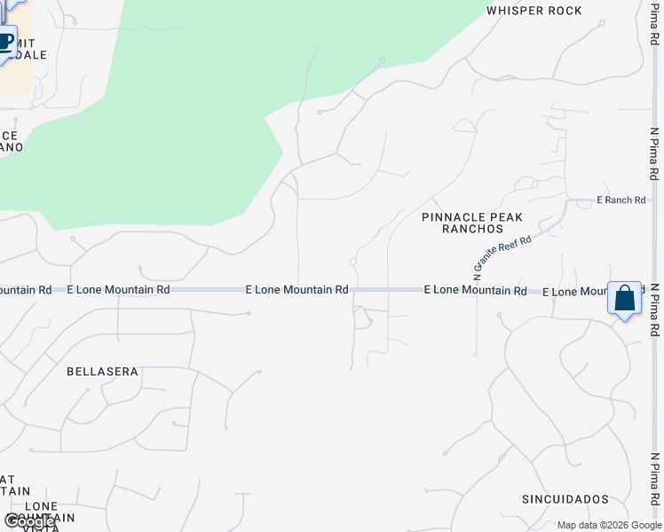 map of restaurants, bars, coffee shops, grocery stores, and more near 8002 East Lone Mountain Road in Scottsdale