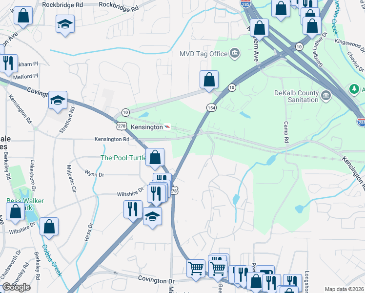 map of restaurants, bars, coffee shops, grocery stores, and more near 4200 Memorial Dr in Decatur