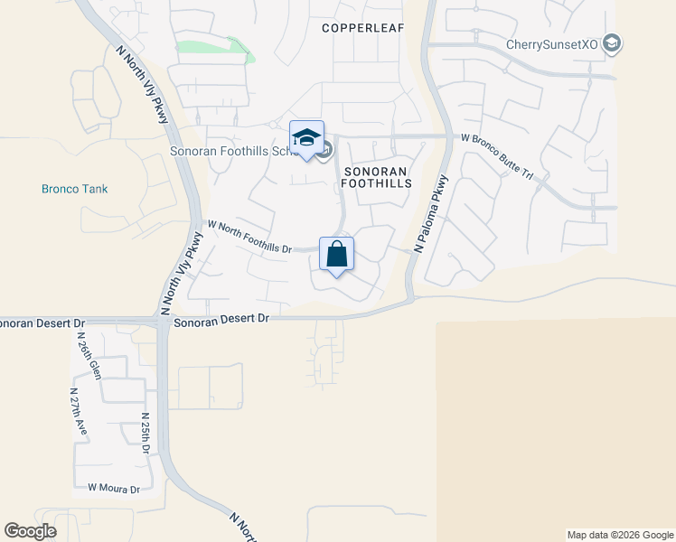 map of restaurants, bars, coffee shops, grocery stores, and more near 2039 West Whisper Rock Trail in Phoenix