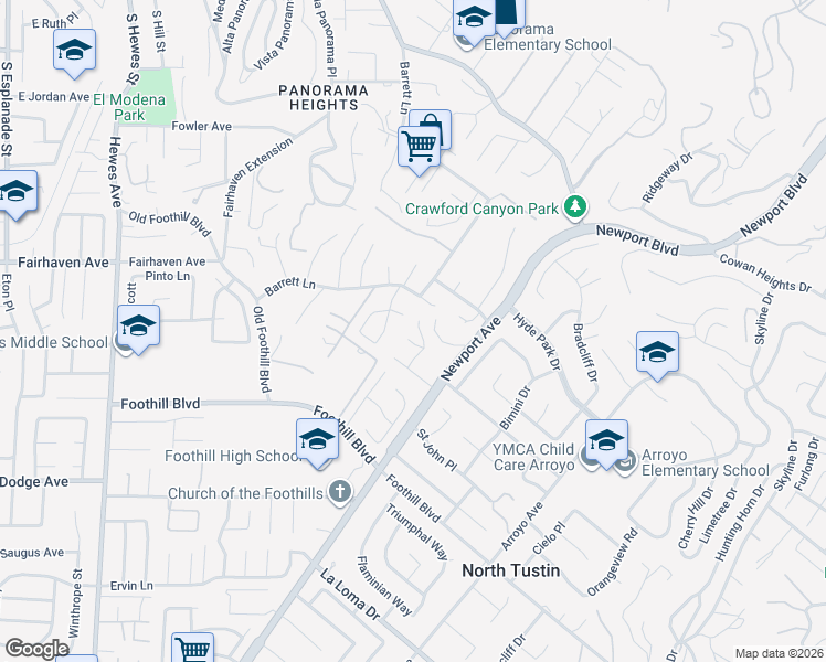 map of restaurants, bars, coffee shops, grocery stores, and more near 13182 Lemon Leaf Lane in Santa Ana