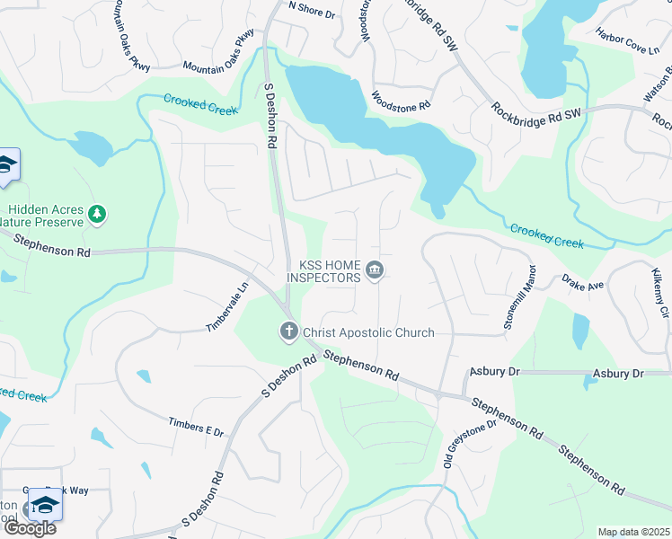 map of restaurants, bars, coffee shops, grocery stores, and more near 7071 Deshon Hills Lane in Lithonia