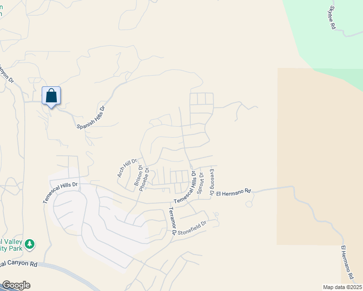 map of restaurants, bars, coffee shops, grocery stores, and more near 11804 Wandering Way in Corona