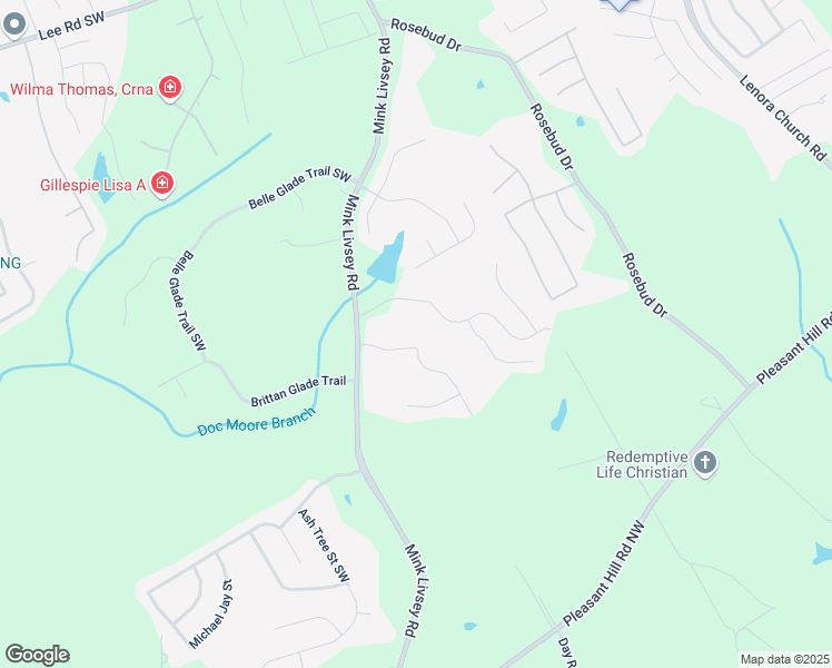 map of restaurants, bars, coffee shops, grocery stores, and more near 4850 Wynship Lane in Snellville