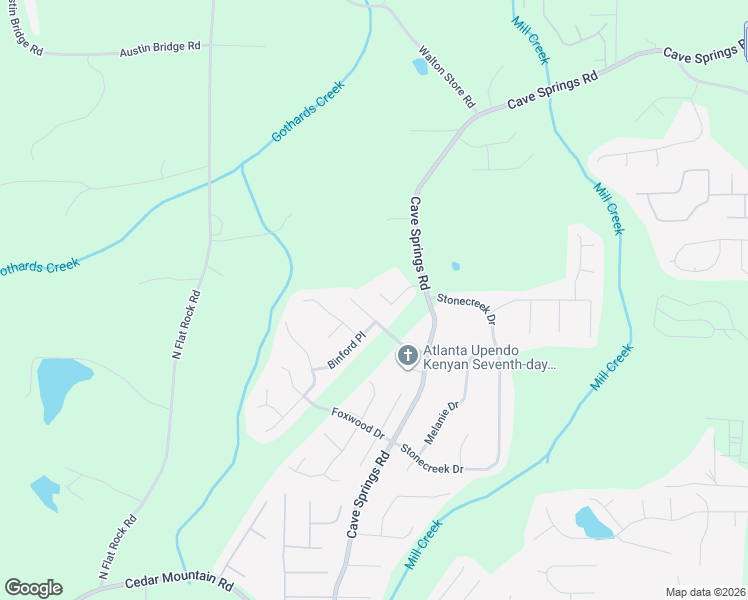 map of restaurants, bars, coffee shops, grocery stores, and more near 5811 Castlebrook Drive in Douglasville