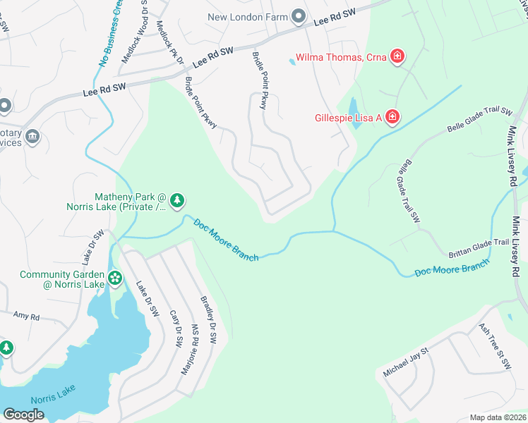 map of restaurants, bars, coffee shops, grocery stores, and more near 4805 Bridle Point Parkway in Snellville