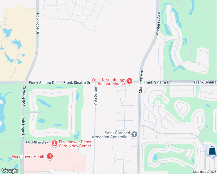 map of restaurants, bars, coffee shops, grocery stores, and more near Vista in Palm Desert